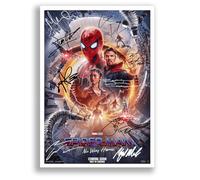 Mounted Gifts Trading The Spider-Man Trilogy All Movie Film Posters Cast Signed A4 Poster Photo Print Framed Autograph Gift Tobey Maguire SpiderMan (No Way Home A3 Poster Only)
