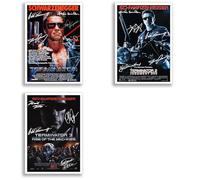 Mounted Gifts Trading The Terminator Trilogy All Movie Film Posters Cast Signed A4 Poster Photo Print Framed Autograph Gift Arnold Schwarzenegger Judgement Day (Trilogy A3 Poster Only)