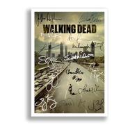 Mounted Gifts Trading The Walking Dead Full Cast Signed Autograph Signature A4 Poster Photo Print Photograph Artwork Wall Art Picture Present Gift (A4 POSTER ONLY)