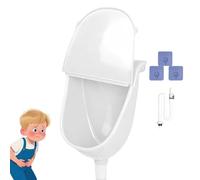 Mounted Male Urinal - Wall Fixed Toilet, Covered Pee Funnel | Leak-Resistant Hose Adapter With Anti-Splash Lid, Sanitary Fluid Drainage System For Camping Dormitory Vehicle Yard Outdoor Setup-White-A