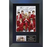 Mounted Photo Print with Autograph Reproduction - A4 Framed K-Pop Band Display - Jungkook, V, Jimin, Suga, Jin, RM & J-Hope - Music Fan Wall Art - 881
