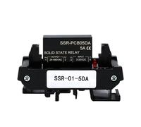 Mounted Relay DC Control AC 5A Solid State Module Single 1 Channel 24-480VAC 3-32VDC Input