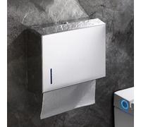 Mounted stainless steel toilet paper holder with drawer tissue box for bathroom and hotel use, waterproof design with strong load capacity and large storage space (Silver)