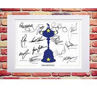 MOUNTED TEAM EUROPE RYDER CUP 2014 ROSTER SQUAD TEAM PLAYERS SIGNED AUTOGRAPH WITH PRINTED AUTOGRAPHS PHOTO PRINT PHOTOGRAPH UNIQUE DESIGN ART ARTWORK PICTURE SHIRT JERSEY AUTOGRAPHED AUTOGRAFO AUTOGRAAF AUTOGRAPHE AUTOGRAF SIGNATURE ASSINATURA FIRMA UNTERSCHRIFT HANDTEKENING DEDICACER AUTOGRAMM SIGNEREN POSTER GIFT PRESENT XMAS CHRISTMAS BIRTHDAY GOLF THE RYDER CUP RORY MCILROY PAUL MCGINLEY SERGIO GARCIA JUSTIN ROSE GRAEME MCDOWELL LEE WESTWOOD JAMIE DONALDSON IAN POULTER MARTIN KAYMER VICTOR DUBUSSON STEPHAN GALLACHER HENRICK STENSON THOMAS BJORN