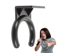 Mounted - Universal Black Mounted, Stand Cable for Studio, Adjustable Microphone Clip, Clip Clamp, Secure Grip Ring | for Home Karaoke Podcast