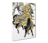 Mounted Warrior By Okumura Masanobu Canvas Print | Gallery Wrapped 30mm Frame Wall Art | 24x16 inches | Ready to Hang | Asian Picture | Living Room Bedroom Lounge Office