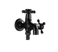 Mounted Washbasin Taps Bathroom Corner Washing Machine Faucet Black Bronze Single Cold Tap Outdoor Garden Wall Mounted Bibcock Mop Pool Taps for Bathroom(SY001B)