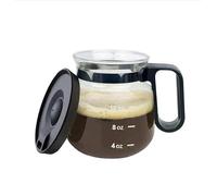 Mounteps 16Oz Coffee Pot Shaped Glass Coffee Mug w/Leak-Proof Lid for Hot Teas Chocolate