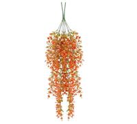 Mounteps 2 Pcs Fall Faux Hanging Plants - Artificial Eucalyptus Vine in Trailing Baskets, Fake Plants for Indoor/Outdoor Home, Garden, Patio & Office Decoration