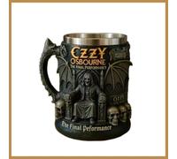 Mounteps 3D Gothic Resin Mug with Stainless Steel Insert - Collectible Rock Memorabilia for Metal Fans