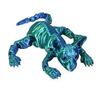 Mounteps 3D Mystic Guardian Cat Figurine - Colorful Realistic Design with Flexible Articulated Joints | Mystic Meow Collectible, Home Decor & Gift for Cat Lovers & Witchy Aesthetic Fans (Laser Green)
