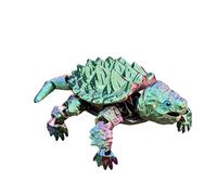 Mounteps 3D Printed Articulated Alligator Snapping Turtle Figure with Movable Jaw - Realistic Desktop Decor 3-d Printed Alligator Snapping Turtle Mouth Movable (19cm-iridescent)