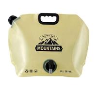 Mounteps 8L Water Container Bag With Tap Folding Water Storage Carrier for Camping Hiking (Khaki)