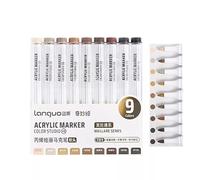 Mounteps 9-Color Set of Acrylic Art Felt Pens - Stackable and High - Quality (Color H)