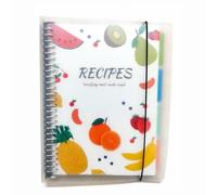 Mounteps Blank Recipe Book Journal - Waterproof PVC Cover Empty Cooking Notebook, Write in Your Own Recipes with Stickers for Family Recipe Organization, Cooking Gifts (White)
