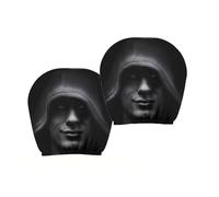 Mounteps Car Headrest Cover, Scary Face Printing Auto Seat Headrest Protector, Funny Spooky Face Masque Head Rest Cover