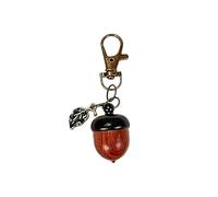 Mounteps Cute Acorn Keychain Charm for Bag, Small Portable Brown Key Chain, Funny Leaf Decor Keychain for Purse and Accessories Small Bag Charms