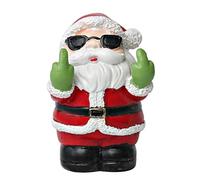 Mounteps Cute Finger Snowman/Santa Claus Figurines - Small Christmas Ornaments for Christmas Shelf, Bedroom, Living Room, Indoor Decor (Santa)