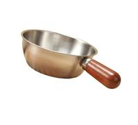 Mounteps Cute Mini Size Stainless Steel Pot Wood Handle Multi-Function Small Pot Bowl Heat-Resistant Portable Salad Bowl