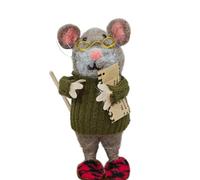 Mounteps Cute Needle Felted Mouse Doll Handmade Christmas Holiday Home Docor Mice Gifts Art & Craft Kit (A-1)
