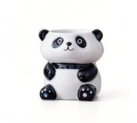 Mounteps Cute Panda Puppy Mini Ceramic Planter, Succulent Flower Pot for Home Garden Decor (Panda)