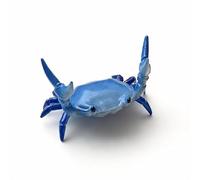 Mounteps Cute Weightlifting Crab Pen Holder, Realistic Resin Crab Shaped Desk Organizer, Multi-Function Spoon Glasses Rest Rack, Funny Office Home Tabletop Decor Ornament (Blue)