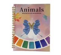 Mounteps Guided Watercolor Workbook Set for Adults and Teens: Beginner-Friendly Step-by-Step Painting Guide with Brushes, Featuring Garden & Animal Themes (Without a Watercolor Box) (butterfly)