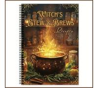 Mounteps Halloween Spiral-Bound Witchcraft Grimoire - 50 Enchanted Recipes for Body & Soul, Samhain Yule Cookbook, Gift for Witches, Pagans & Occult Enthusiasts