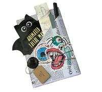 Mounteps Halloween Witch Horror Blind Date with a Book Set - Curated Mystery Novel Gift Box, Spooky Unrevealed Books for Halloween Party, Book Lover Presents (C)