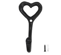 Mounteps Heart Shaped Wall Hook Cast Iron Hat Hook Door Hanger Coat Peg Hooks