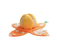 Mounteps Interactive Plush Dog Toys Hide and S og Toy, 5-in-1 Orange Watermelon Hide Plush Toys, Dogs Enrichment Toy, Interactive Puzzle Foraging Mat, Feeding Game Pet Small Medium Dogs (Orange)