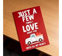 Mounteps Just A Few Things I Love About You-Fill In The Blank Gift Book, With All My Heart-Journal Memory Book, Personalized Sentimental Gift