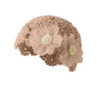 Mounteps Lace Beret Cap Hollowed Out Skullies Hat Breathable Knitted Hat for Women (UK, Numeric, 7 1/2, Coffee)
