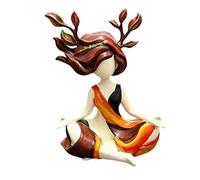 Mounteps Meditation Sculpture Figurine - Resin Zen Decor for Inner Harmony - Calming Statue for Living Room, Bedroom, Meditation Room - Mindfulness Gift for Stress Relief, Yoga Lover, Relaxation (A)