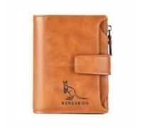 Mounteps Mens Leather Wallet RFID Safe Contactless Card Blocking ID Protection (Khaki)