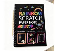 Mounteps Rainbow Scratch Art Notebook, Magic Scratch Paper Arts and Crafts Kit, Educational DIY Drawing Book, Party Favors/Birthday Gifts/Classroom Activity Creative Toy