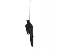 Mounteps Realistic Hanging Dead Crows Decoy Artificial Black Feathered Scare Bird Repeller Crow Simulated Garden Bird Repeller Suitable for Outdoor Gardens Lifelike Hanging Dead Crow Lifelike Fake