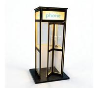 Mounteps Retro Vintage Tall Phonebooth Lamp, Night Lamp Telephone Booth, On The Phone Light Indicator for Office, LED Desk Lamp with Light, Classic Home Decor