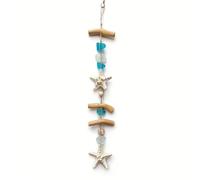 Mounteps Wooden Driftwood Wall Decor with Starfish & Sea Shells, Coastal Beach Wall Art for Home Indoor Outdoor, Unique Handcrafted Nautical Decor for Living Room Bedroom Dining Room Bathroom