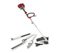 Mountfield 5-in-1 Petrol Multi-Tool MM2605, 25.4cc - Tap & Go Nylon Head, 43cm Dual Action Hedge Trimmer - Ideal for Garden Trimming and Pruning