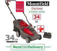 Mountfield Battery Lawnmower Electress 34 Li Kit, 34cm (13.4”) Cutting Width, incl. 2 Batteries 20V (4Ah) & Charger