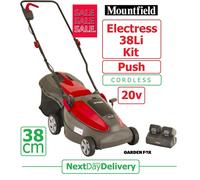 Mountfield Battery Lawnmower Electress 38 Li Kit, 38cm (15”) Cutting Width, incl. 2 Batteries 20V (4Ah) & Charger