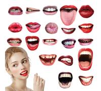 Mounth Lips Photo Booth Props Set - 20X Funny Photo Props Mouth with Wood Stick,Create Unforgettable Moments Funny Mouth Crafting Set for Engagement, Graduation Ceremony