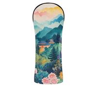 Mountian Beauty Landscape Golf Covers Pu Leather with Number Tags for Driver & Fairway Woods golf drivers for men