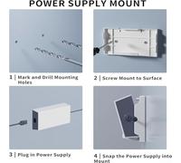 Mounting Bracket for Gen 3 Router and Power Supply, for Durable ABS Kit for Optimal Signal Placement, Includes Router and Power Brackets(A)