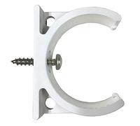 Mounting Bracket for Inline Water Filters (Ice makers, Refrigerators, Undersink) 2 Inch Diameter with Screw, White, Made in USA