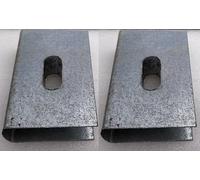 Mounting Bracket Plates Galvanised Iron Type U C Dimensions 100 x 65 x 25 cm Pack of 2