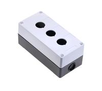 Mounting Hole 22mm Mushroom Push Button Switch Control Box Yellow White 1Hole 2Hole 3Hole 4Hole IDGTTLDF(White-3 Hole)