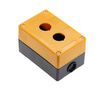 Mounting Hole 22mm Mushroom Push Button Switch Control Box Yellow White 1Hole 2Hole 3Hole 4Hole IDGTTLDF(Yellow-2 Hole)