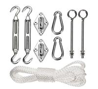 Mounting Kit for Sun Sails 9 Pieces Hooks Turnbuckles Deck Eye GB508